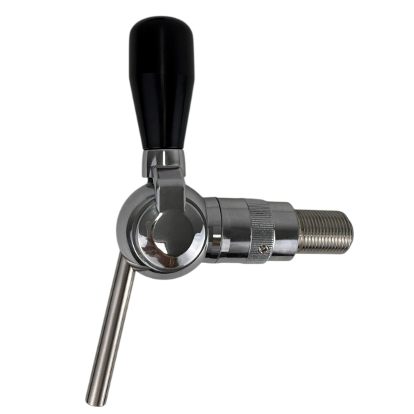 BieTal® Waldau Kugel Zapfhahn Schankhahn Messing Chrom mit Kompensator 5/8 Zoll