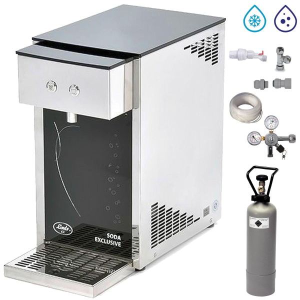 Tafelwassergerät Wasserzapfanlage Lindr Soda Exclusive 25 L/h SET 6Kg CO2 Flasche