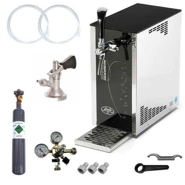 Bierkühler mobile Zapfanlage Bierzapfanlage 30 L/h Exklusiv CO2 0,5kg KEG Kombi