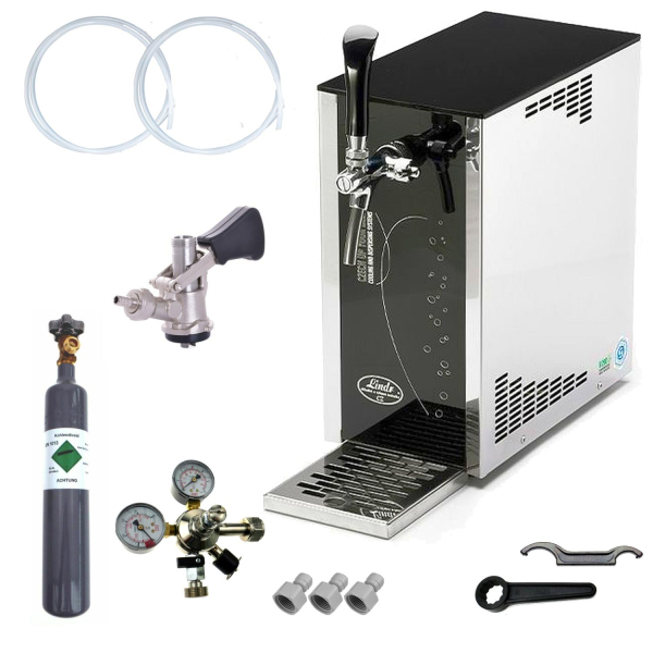 Bierkühler mobile Zapfanlage Bierzapfanlage 30 L/h Exklusiv - CO2 0,5kg KEG Korb