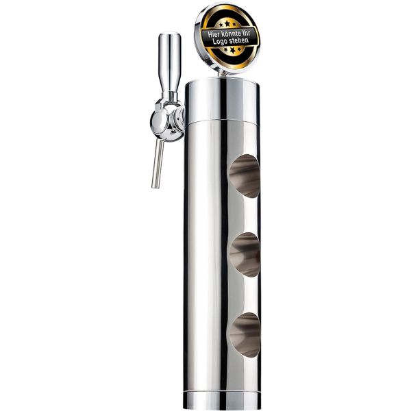 Schanksäule Cavus - 1-leitig - Komplett aus Chrom