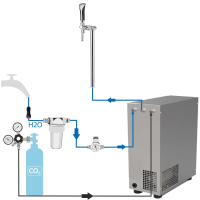 Tafelwasseranlage BieTal® Set Schanksäule TWA-200 ohne Kühlung mit Wasserfilter