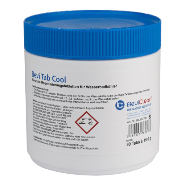 Tabletten zum Regenerieren für Wasserbadkühler Bevi Tab Cool - 30 Tabs Tabletten
