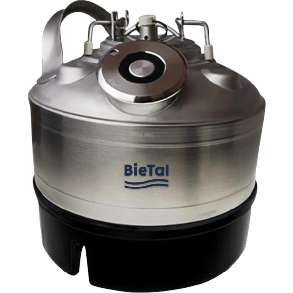 BieTal Reinigungsbehälter Reinigungsfass 5 L Bierleitung reinigen KEG Typ A Flach