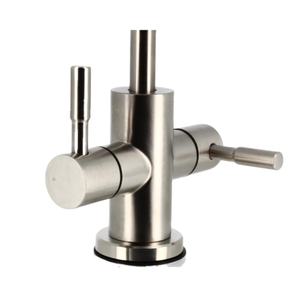 Airuida Küchen-Wasserhahn Wandmontiert, Gebürstetes Nickel – 15 Cm Auslauf, 360° Drehbar, Verstellbarer Lochabstand 18–22 Cm