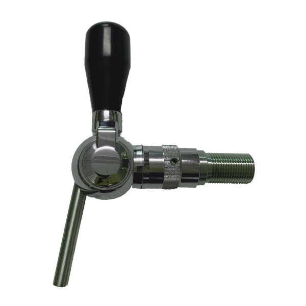 BieTal® Waldau Kugel Zapfhahn Schankhahn Kompensator Chrom 5/8 Zoll 35mm Stutzen