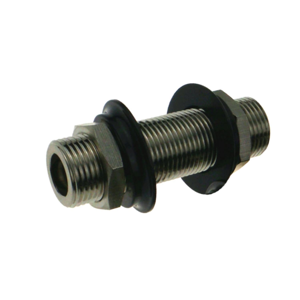 Gewindestutzen Durchgangsstutzen Doppelverschraubung 5/8 Zoll - 120 mm - NW 10mm