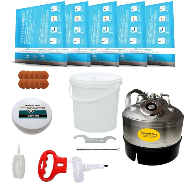 Reinigungsbehälter Edelstahl Reinigungsset - KEG Korb Typ S - TM DESANA MAX FP