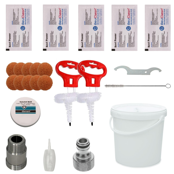 Reinigungsset KLEIN zur Bierleitungsreinigung Schankanlagen Bierkühler Bevi Power