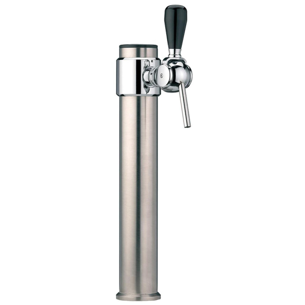Bier Wasser Schanksäule Sisco Chrom matt 1-leitig Kopf chrom ohne Zapfhahn