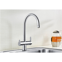Wasserhahn Küchenarmatur Wasserarmatur - Blanco TRIMA Chrom - 3-Wege - C-Auslauf