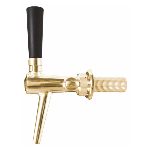 Kompensatorhahn Schankhahn Edelstahl poliert Goldoptik 55mm 7mm Micro Matic C-TAP