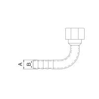 Tülle 90 Grad für 6,7mm Schlauch mit CC...