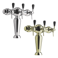 Schanksäule Parisienne 3-leitig Messing poliert...