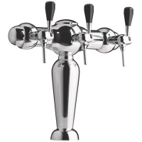 Schanksäule Parisienne 3-leitig Messing poliert...