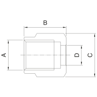 Sechskantmutter Überwurfmutter CO2 - Messing - 3/4...