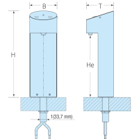 Tafelwasser Schanksäule blupura BluTower HOT Edelstahl 3-ltg Auslass UVC-Lampe