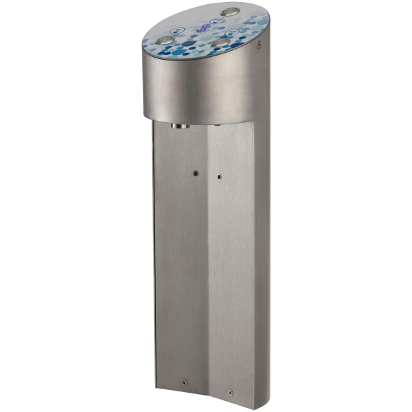 Wasserspender Tafelwasser Schanksäule blupura BluTower Edelstahl 2-leitig