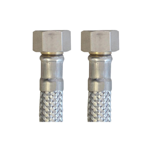 Flex Wasser Sanitär Gewebe Anschluß Schlauch 3/4 Zoll DN19 - IG - gerade - 100cm