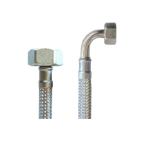 Flex Wasser Sanitär Gewebe Schlauch 3/8 Zoll gebogen...