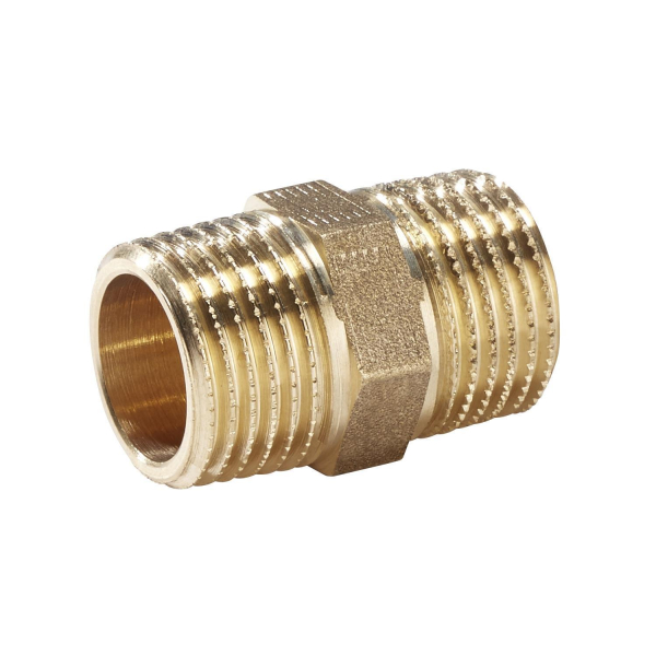 Doppelnippel Gewindefitting Fitting 2x 3/8 Zoll aus Messing