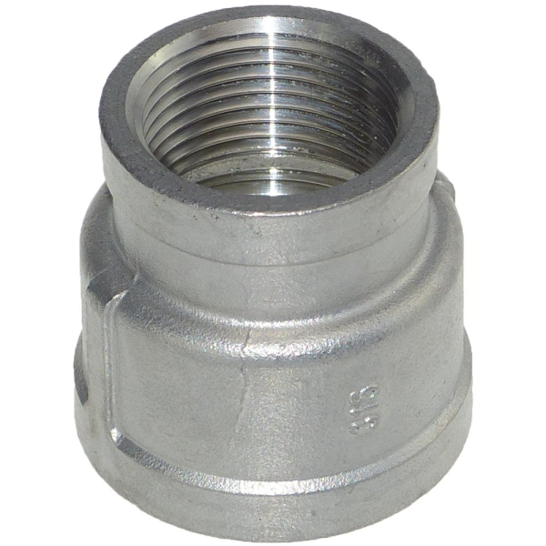 Rp 2'' x Rp 3/4'' Edelstahl Rundmuffe 16 Bar Rp 2'' x Rp 3/4'' Edelstahl Rundmuffe 16 Bar
