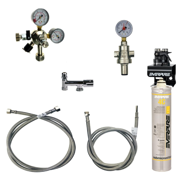 Anschlußpaket Tafelwassergeräte Auftischgerät Flexschläuche mit Filter ohne AS & CO2