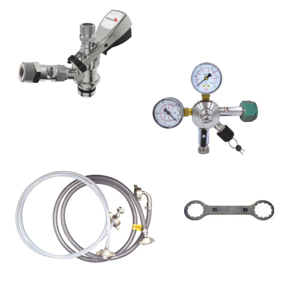 Zapfanlage 1-ltg SET Bierschlauch 7x12mm Schraubanschluss Stout Guinness Kilkenny