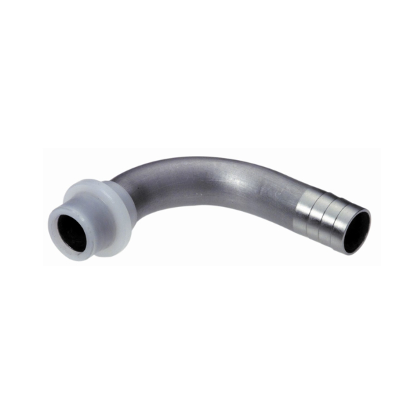 Biertülle CO2 Tülle gebogen 10 mm mit Bund ohne Ringspalt Edelstahl CNS 50 Stück