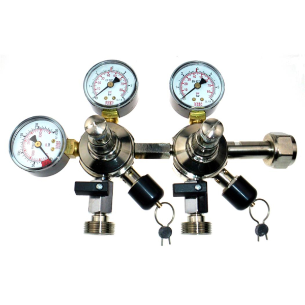 Doppel Druckminderer Druckregler Druckminderventil 2 Leitungen 7 bar normal