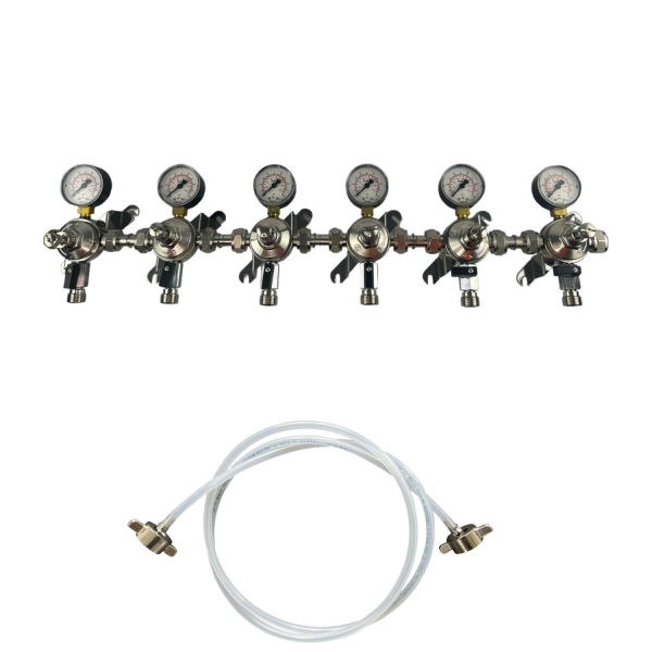 Zwischendruckregler Batterie 6-leitig 3 bar ohne Sicherheitsventil