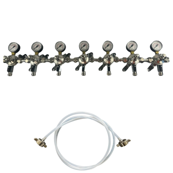 Zwischendruckregler Batterie 7-leitig 3 bar ohne Sicherheitsventil