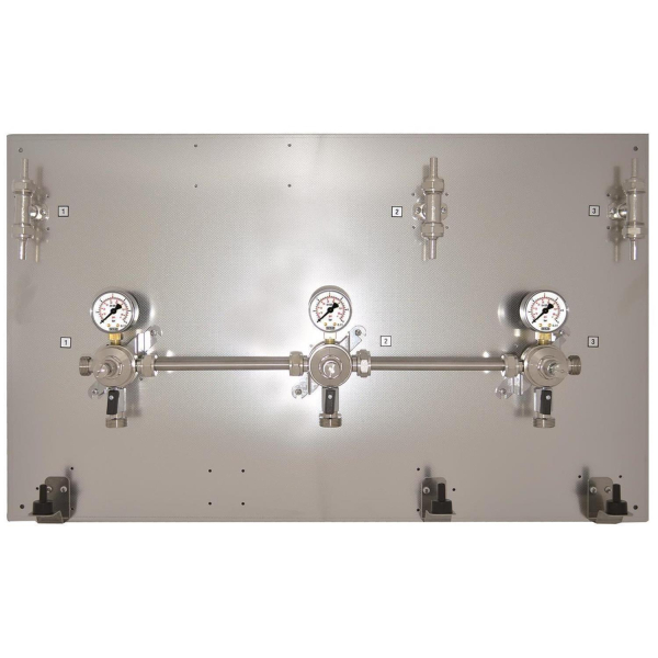Montagetafel Zwischendruckregler 3 bar Edelstahl 3-ltg Bier 10 mm ohne Absperrhahn