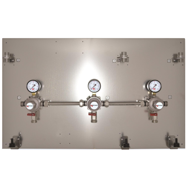 Montagetafel Zwischendruckregler 3 bar Micro Matic 3-ltg Bier 10 mm ohne Absperrhahn