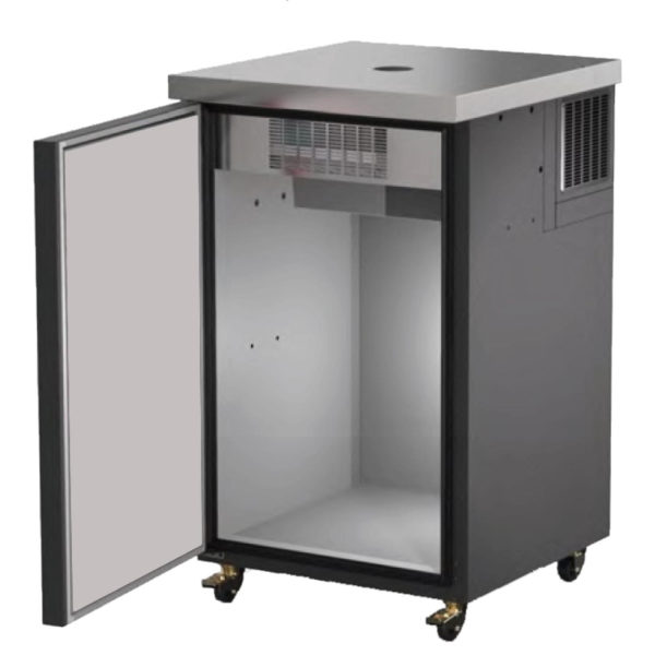 Mobile Bierbar Biertheke Fassbier Kühlschrank Gastro MB-60 & Tropfschale 40x20cm