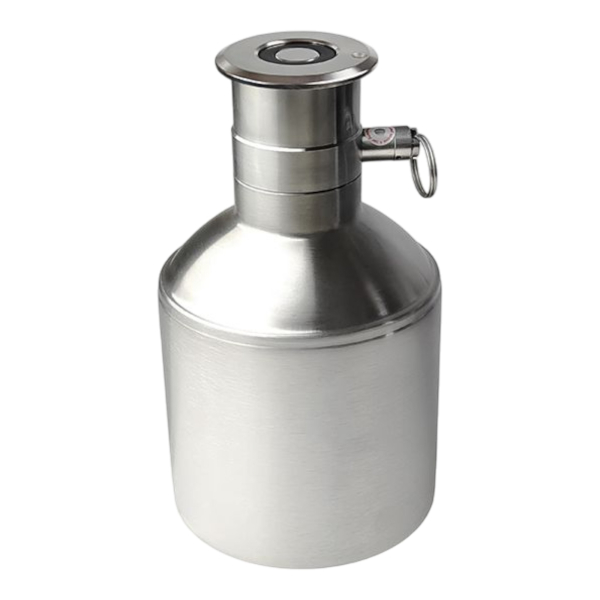 BieTal® Reinigungsbehälter 2 Liter Bierleitung 1 Anschluss KEG Zapfkopf Typ A Flach