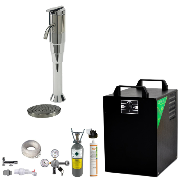 Wassersprudler BieTal® BT-25U mit Kühlung 25 L/h mit Zapfstelle G68 & Filter SET