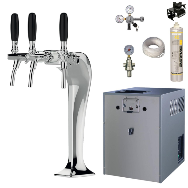 Tafelwassergerät Sprudel Wasserzapfanlage Cosmetal Gastro 180 & Cobra 3-ltg SET