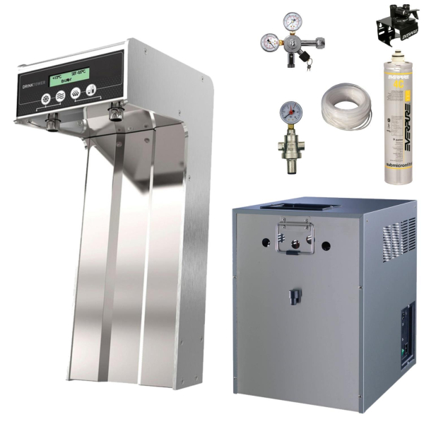 Tafelwassergerät Sprudel Wasserzapfanlage Cosmetal Gastro 120 & Drink Tower SET