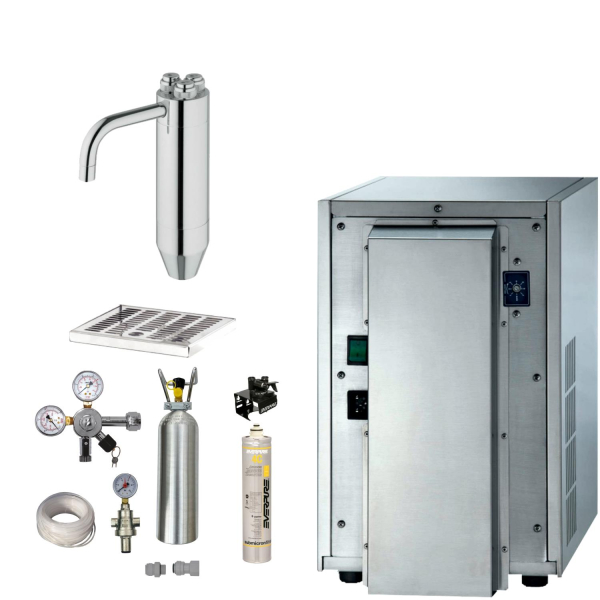 Blupura Tafelwassergerät blusoda Box 30 SET Schanksäule Puls 245 MIT Filter