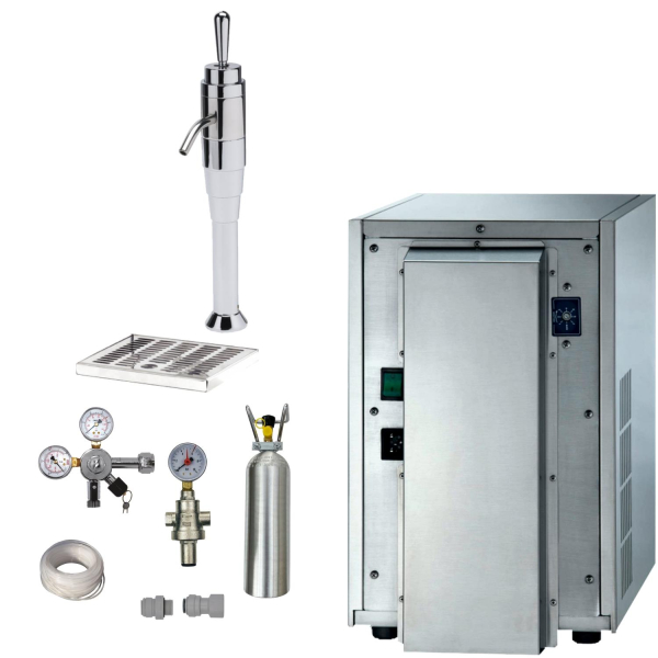 Blupura Tafelwassergerät blusoda 30 Liter SET Schanksäule Joystick OHNE Filter