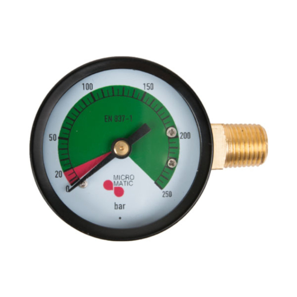 Manometer Micro Matic Inhaltsmanometer 50mm mit 1/4 Zoll Gewinde für CO2