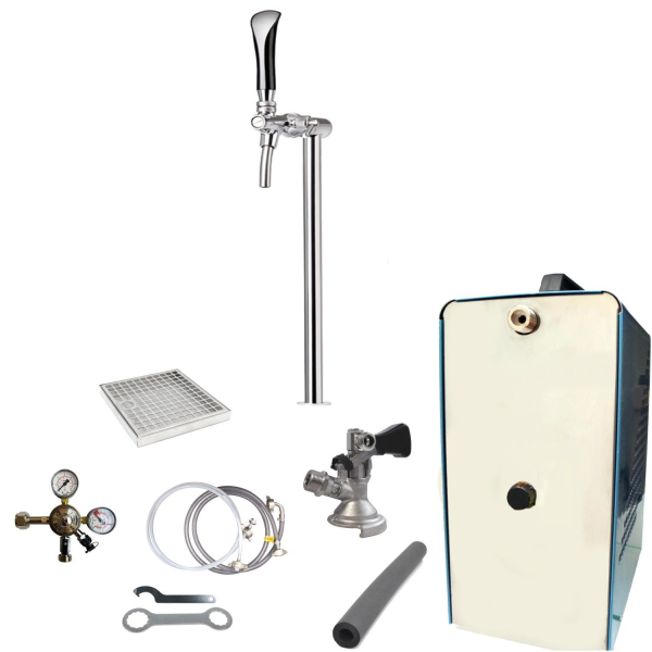 Bier Zapfanlage 35 L/h SET 1-leitig - Schanksäule Tube - Zapfkopf Typ A Flach