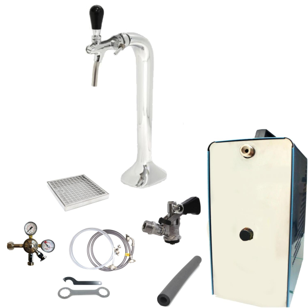 Bier Zapfanlage 35 L/h SET 1-leitig - Schanksäule Cobra - Zapfkopf Typ S Korb