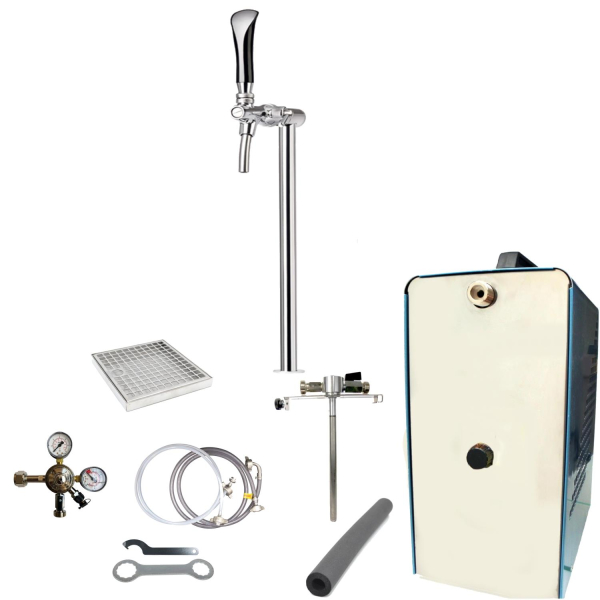 Bier Zapfanlage 35 L/h SET 1-leitig - Schanksäule Tube - Adapter 5 Liter Dosen