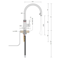 Quooker Wasserhahn Flex Voll Edelstahl & PRO3...