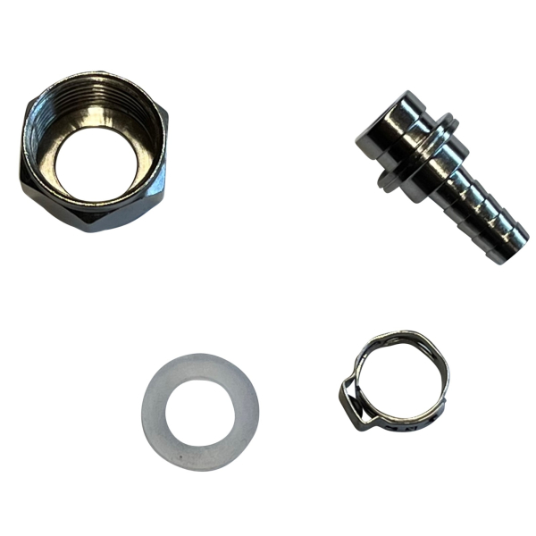 Schlauchtüllen Anschlußset Bier 5/8 Zoll 6-Kant Mutter Tülle gerade Edelstahl 10mm