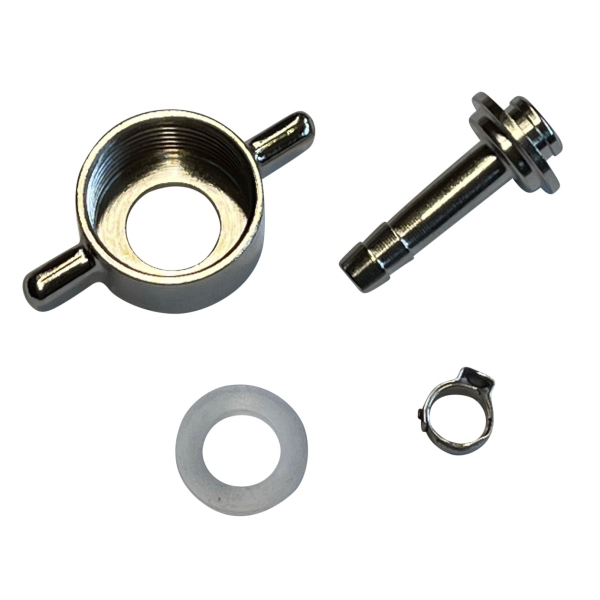 Schlauchtüllen SET CO2 Anschlußset 3/4 Zoll Flügelmutter Tülle Messing 7mm