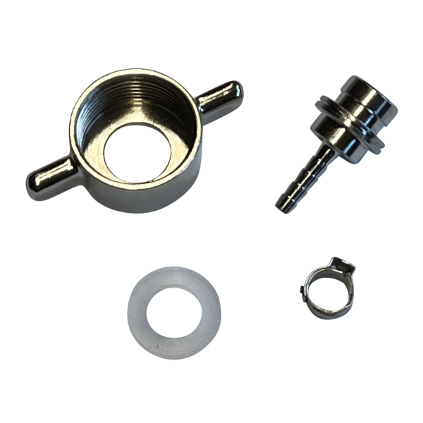 Schlauchtüllen SET CO2 Anschlußset 1/2 Zoll Flügelmutter Tülle Edelstahl 4mm