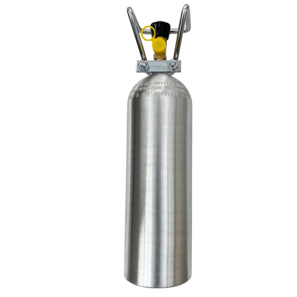 Kohlensäureflasche CO2 Flasche ALU für Getränke mit Füllung 0,75 kg & TÜV-Zulassung